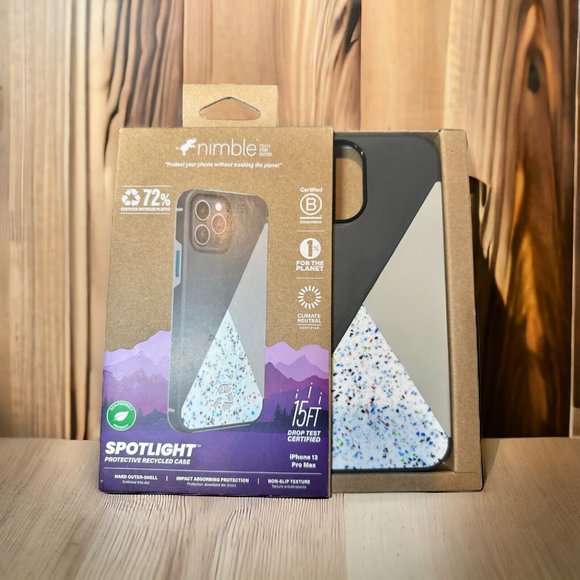 Nimble Spotlight Series Protective Case for Apple iPhone 13 Pro Max - Gray/Teal - Picture 2 of 4